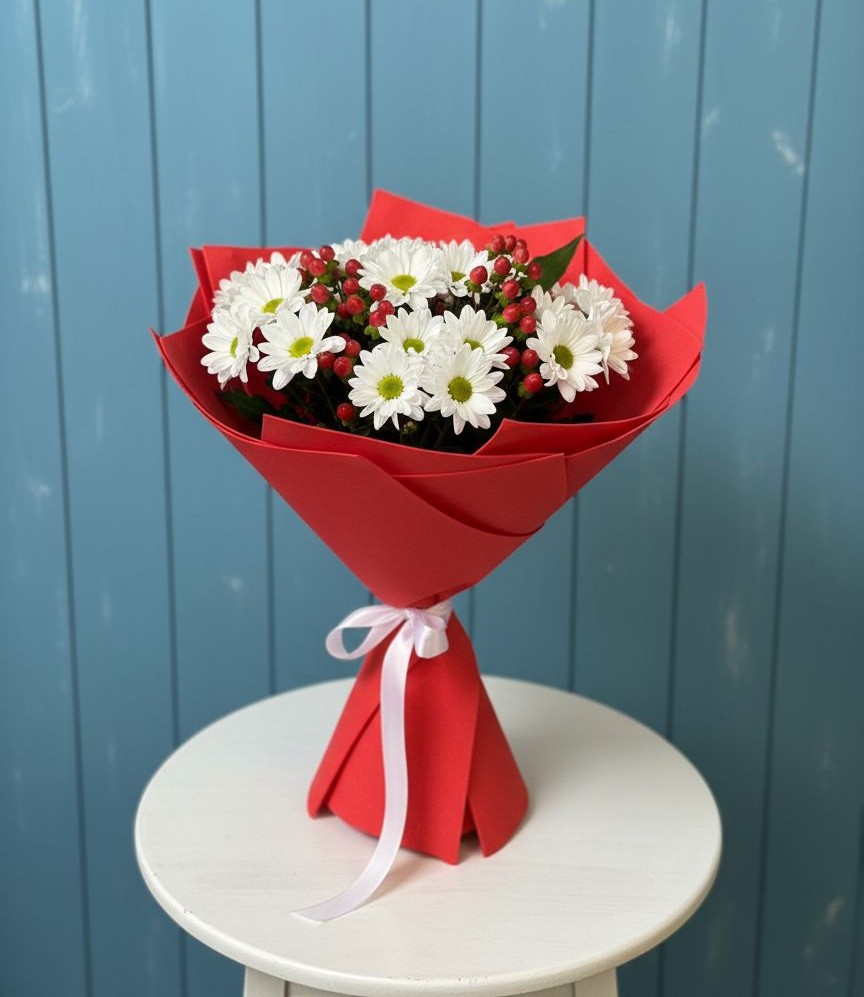 Букет цветов из: Хризантемы в Мошково