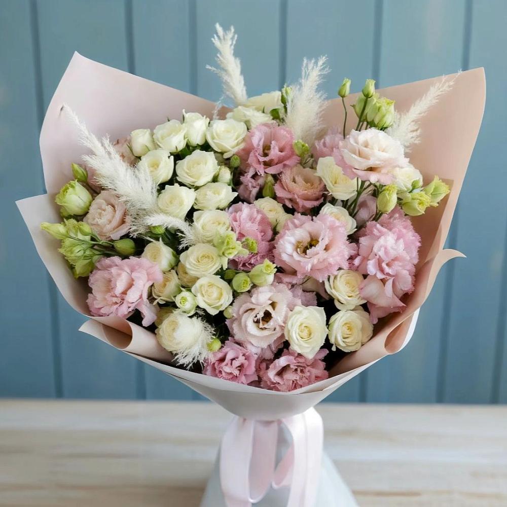 Букет цветов из: Альстромерии и Розы в Мошково