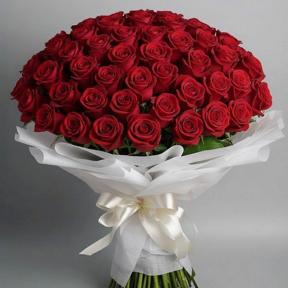 Букет 101 Красная роза Блэк Мэджик в Мошково