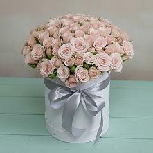 Цветочная композиция из Розы в шляпной коробке в Мошково