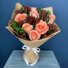 Букет цветов из:  Розы и Альстромерии в Мошково