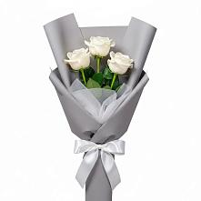 Букет 3 белые розы #REPLACE_PRED# Мошково
