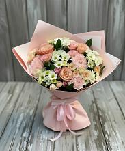 Букет цветов из:  Гвоздики, Розы и Хризантемы в Мошково