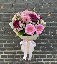 Букет цветов из:  Герберы и Хризантемы #REPLACE_PRED# Мошково
