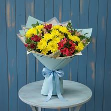 Букет цветов из:  Альстромерии и Хризантемы #REPLACE_PRED# Мошково