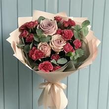 Букет цветов из:  Гвоздики и Розы #REPLACE_PRED# Мошково
