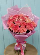 Букет 15 Розовых роз Равель в Мошково