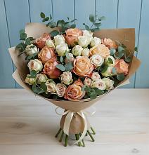 Букет цветов из:  Альстромерии и Розы в Мошково